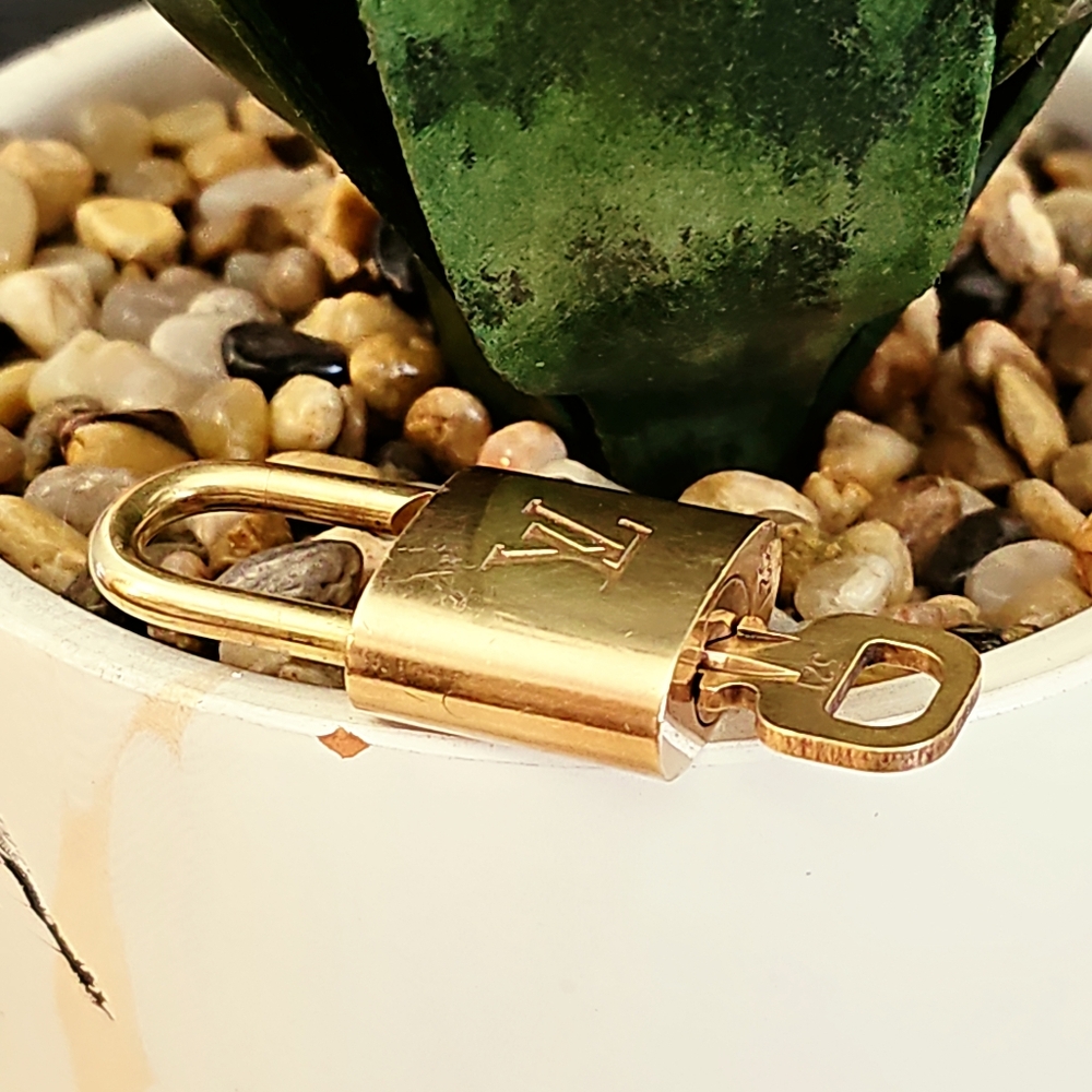 Authentic Gold Louis  Vuitton  Padlock with Key - Picture 4 of 8